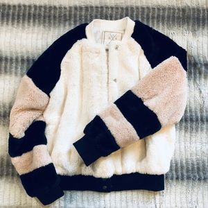 Fur bomber jacket
